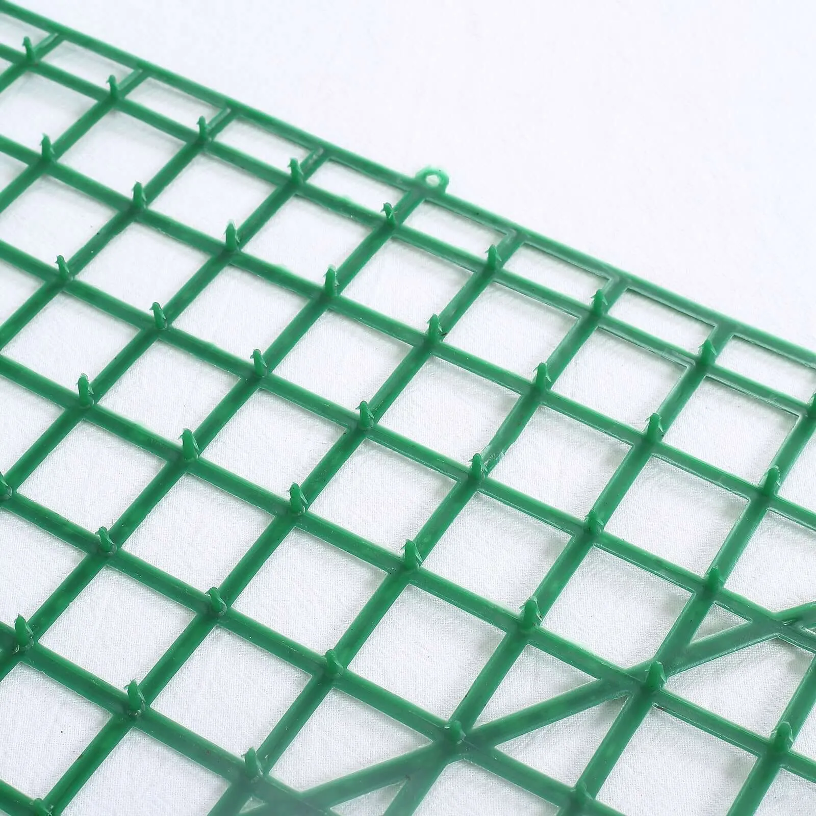 10 Pack 24"x16" Dark Green Artificial Flower Wall Grid Panel Frames, DIY Plastic Mesh Plant Wall Backdrop Fences