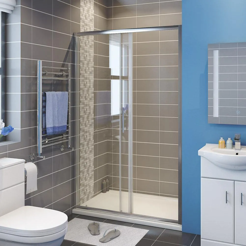 2 Panel Sliding Shower Screen Enclosure Door