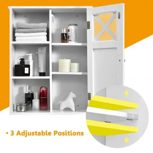 2-Tier Multipurpose Wall-Mounted Cabinet Bathroom Storage