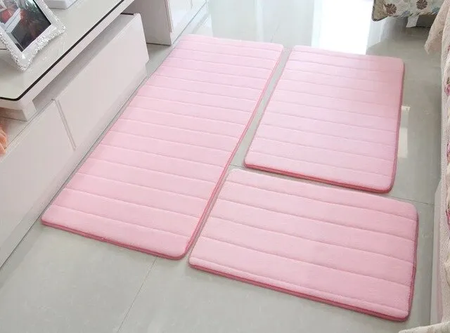 3Pcs/set Thicken Bath Mats Sets for Bathroom,Non-slip Bathroom Rug,Living Room Bedroom Door Mat Rugs Bedroom Carpet,tapis entree