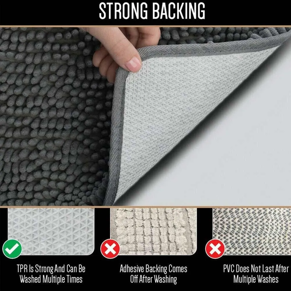 40*60 Cm Supper Absorbent Bathroom Rugs Chenille Bathroom Rug Anti-Skid Non Fade Soft Floor Bath Mat Anti Slip Kitchen Rugs (4 colors)