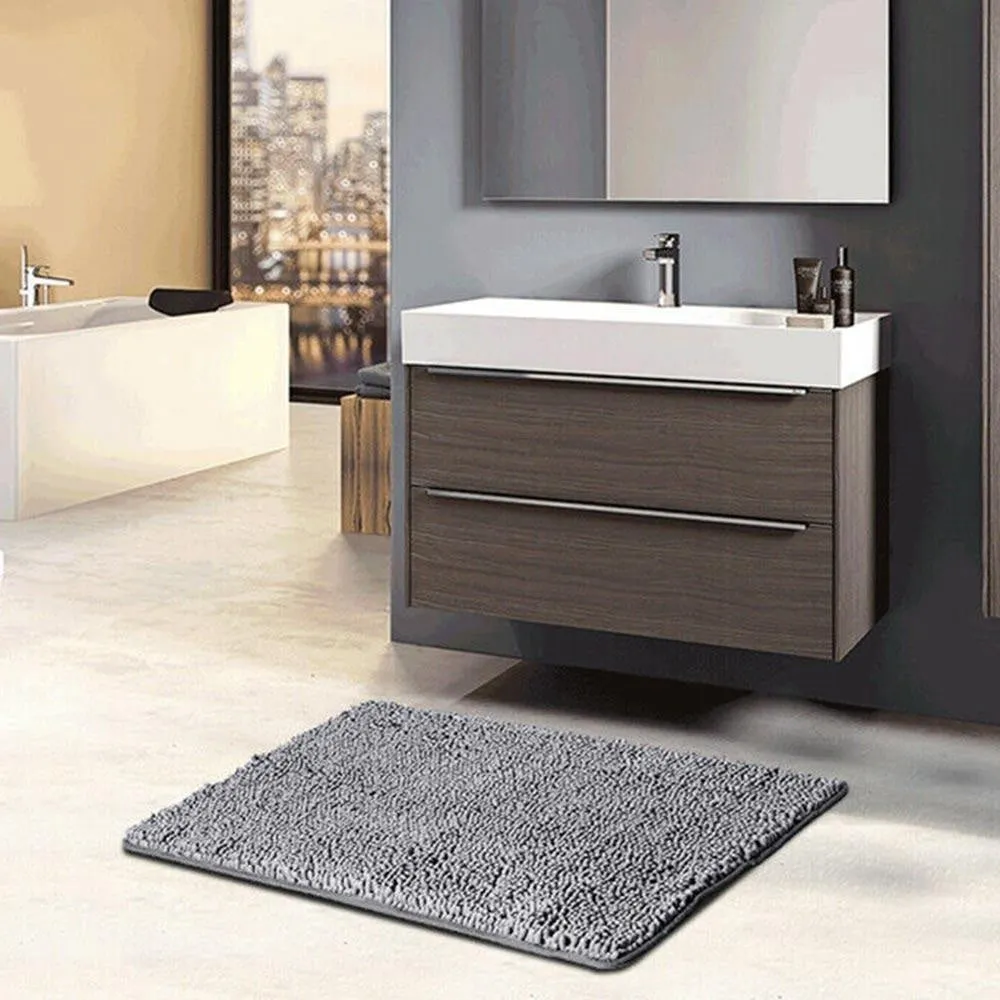 40*60 Cm Supper Absorbent Bathroom Rugs Chenille Bathroom Rug Anti-Skid Non Fade Soft Floor Bath Mat Anti Slip Kitchen Rugs (4 colors)