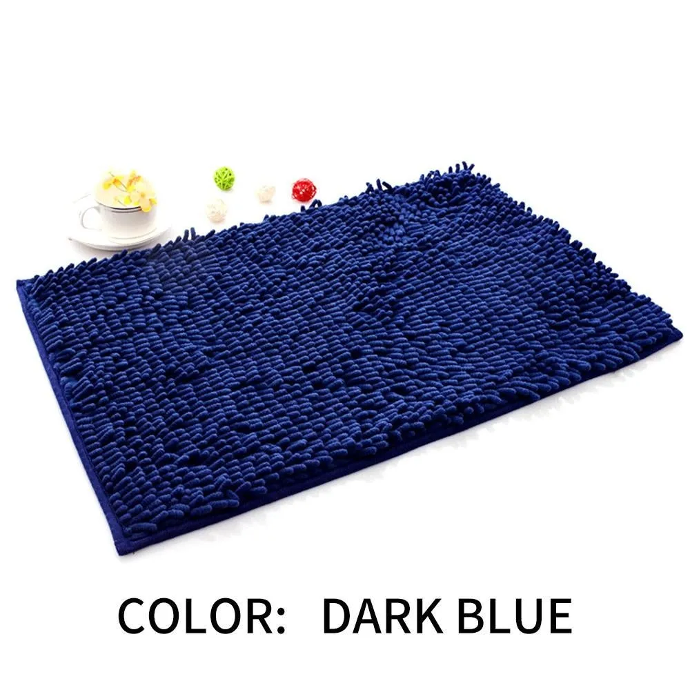 40*60 Cm Supper Absorbent Bathroom Rugs Chenille Bathroom Rug Anti-Skid Non Fade Soft Floor Bath Mat Anti Slip Kitchen Rugs (4 colors)