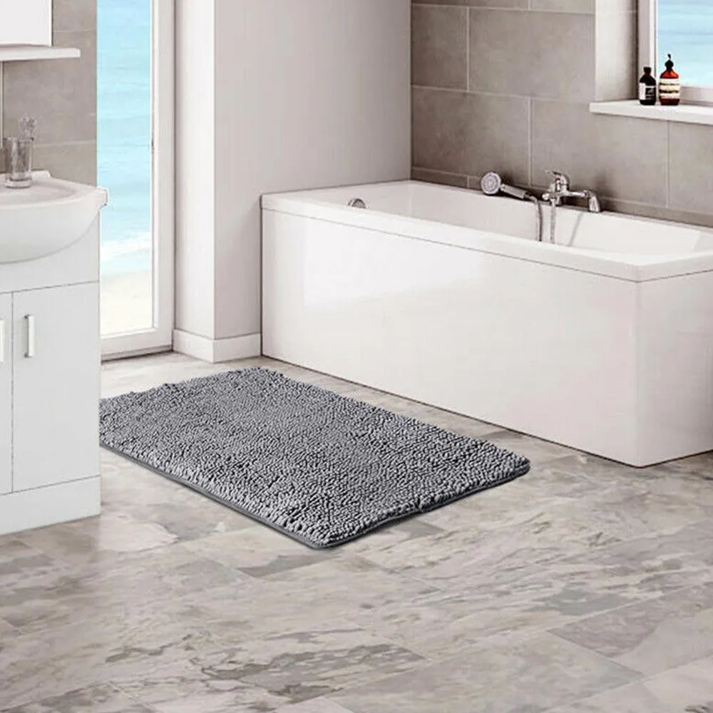40*60 Cm Supper Absorbent Bathroom Rugs Chenille Bathroom Rug Anti-Skid Non Fade Soft Floor Bath Mat Anti Slip Kitchen Rugs (4 colors)