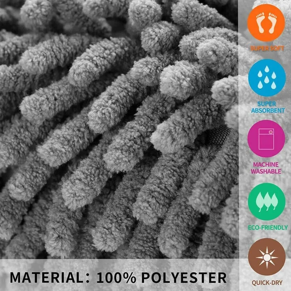 40*60 Cm Supper Absorbent Bathroom Rugs Chenille Bathroom Rug Anti-Skid Non Fade Soft Floor Bath Mat Anti Slip Kitchen Rugs (4 colors)