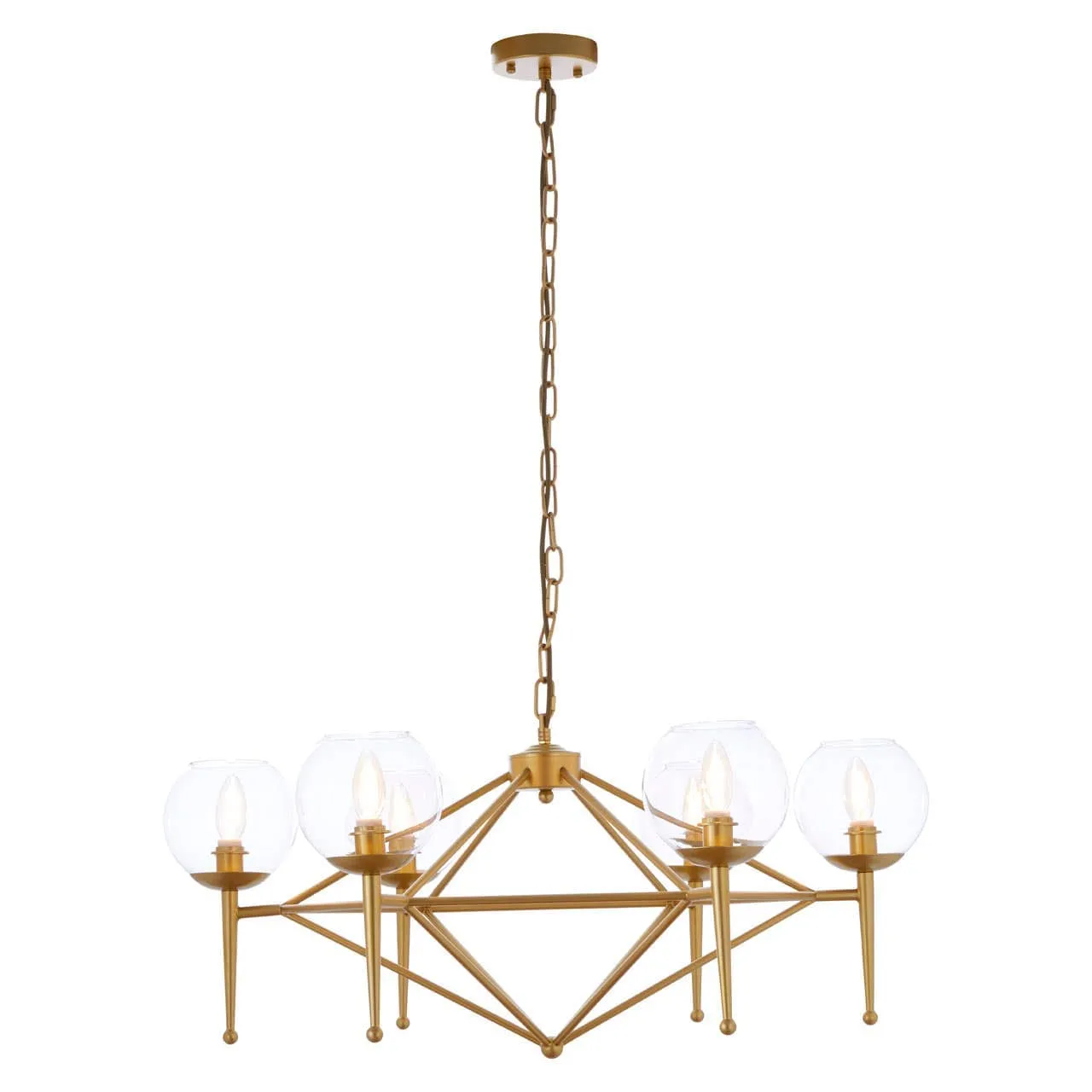 Abira 6 Bulb Geo Pendant Lamp
