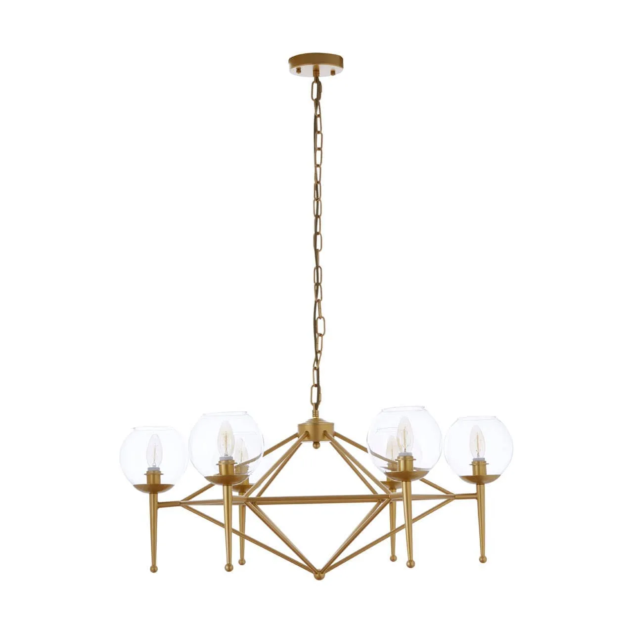 Abira 6 Bulb Geo Pendant Lamp
