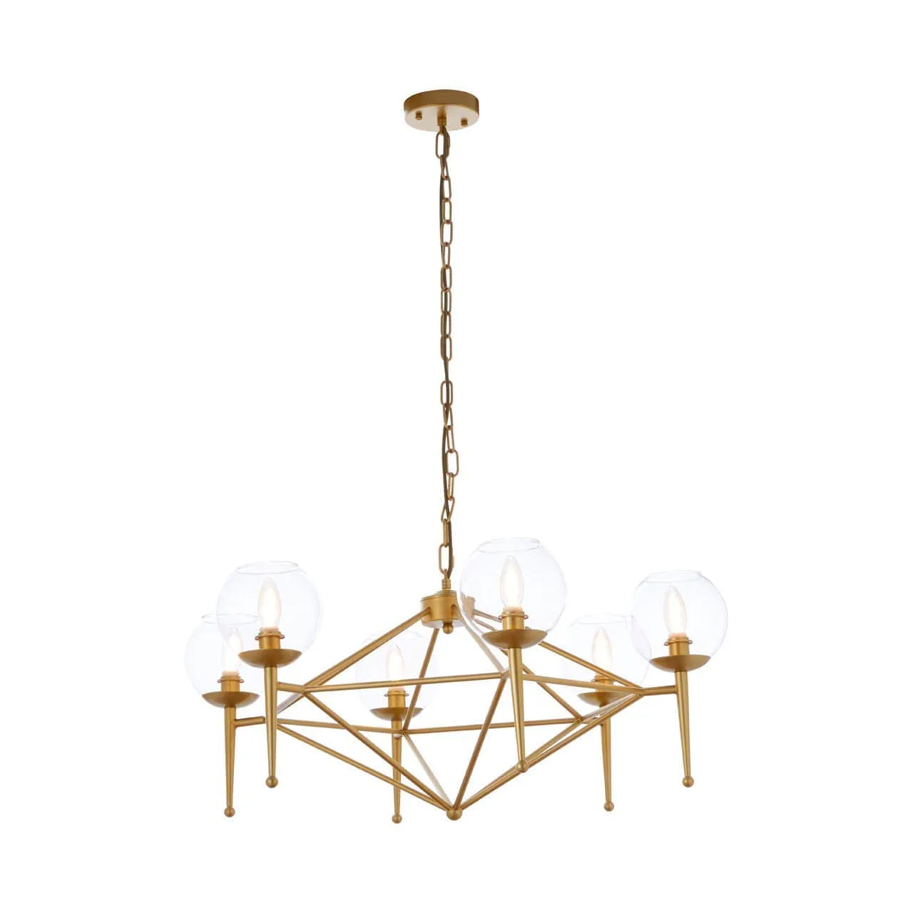 Abira 6 Bulb Geo Pendant Lamp