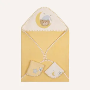 Abracadabra Hooded Towel with 2 Face Washers - Naptime Teddy