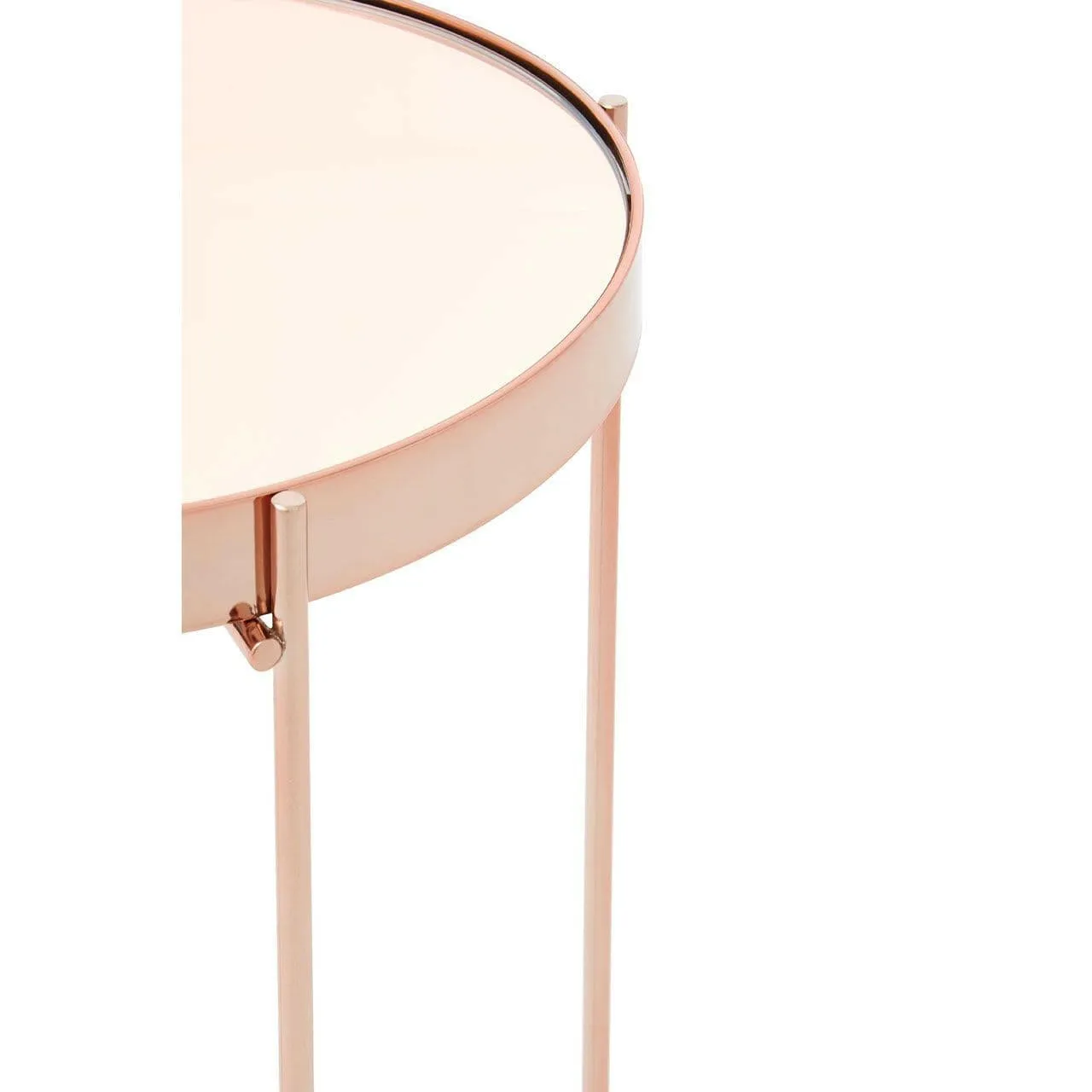 Allez Pink Mirror Tall Side Table