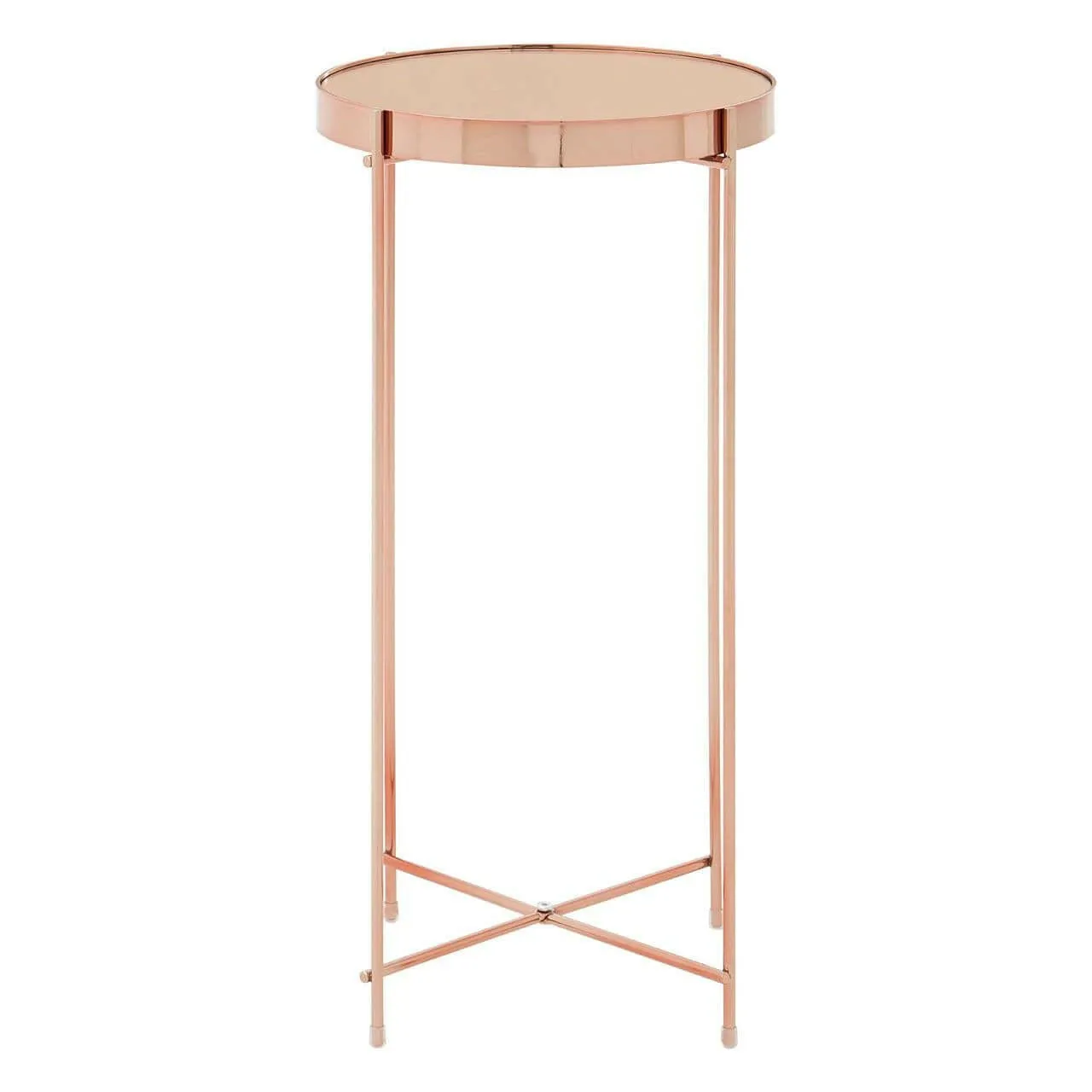 Allez Pink Mirror Tall Side Table