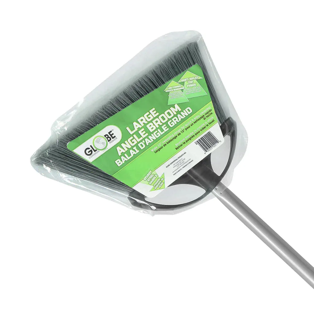 Angle Broom - Globe 12" Large with 48" Metal Handle, 4011