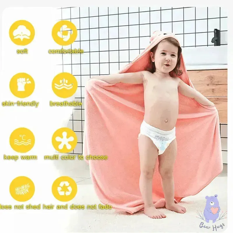 Bear Cub Baby Hooded Towel