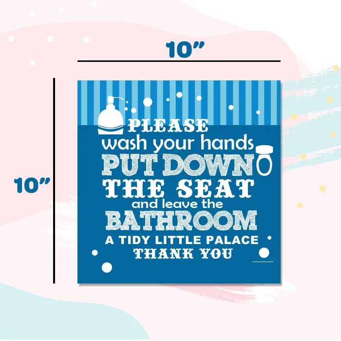 Boys Only Bathroom Frames For Wall (Set of 3)