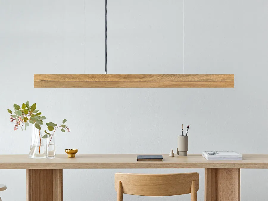 [C1o] Oak & Oak Wood Pendant 122CM