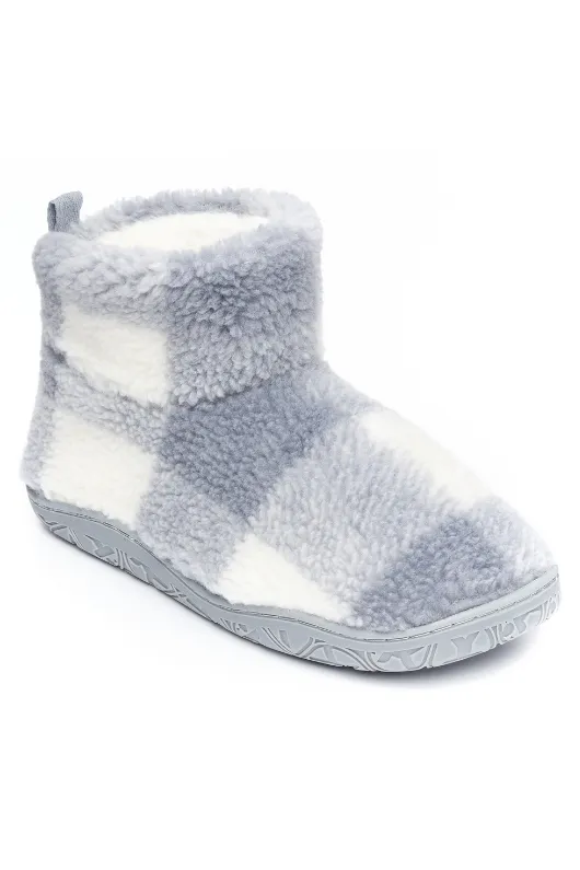 Celeste Check Sherpa Slipper Boots