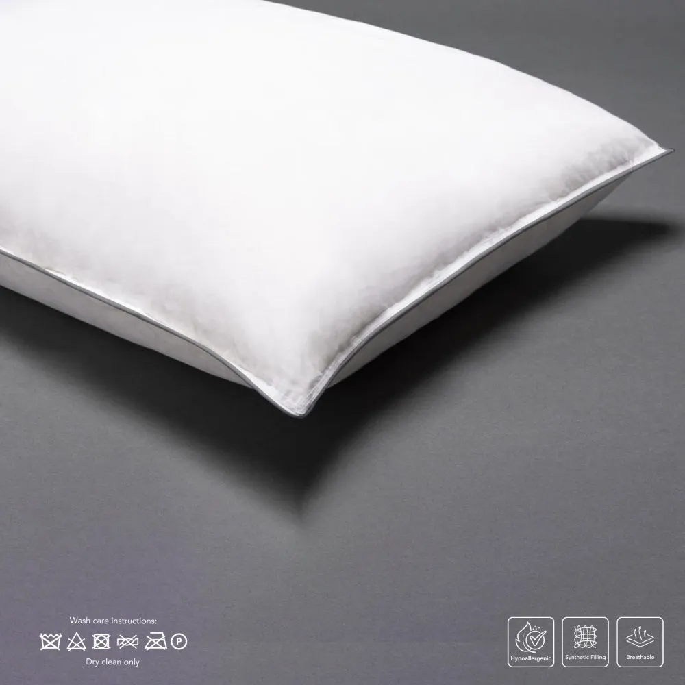 Cotton Home Luxury Pillow Pack of 2-piece with Grey cord