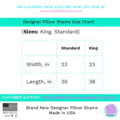 Cow Print Pillow Sham, Lightweight Microfiber Pillow Sham, Standard/King, Made in USA (Sizes: King/Standard)