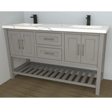 Farmhouse 60" Double Bowl Vanity