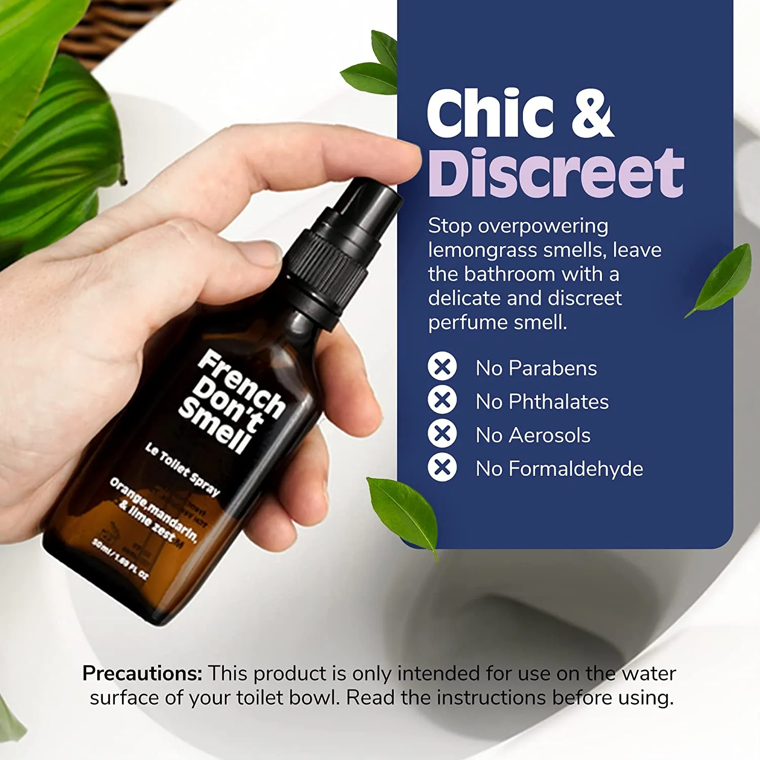 French Don’t Smell - Toilet Smell Eliminator, On-The-Go Toilet Spray, Bathroom Air Fresheners for Home & Travel :: Orange, Mandarin, & Lime Zest