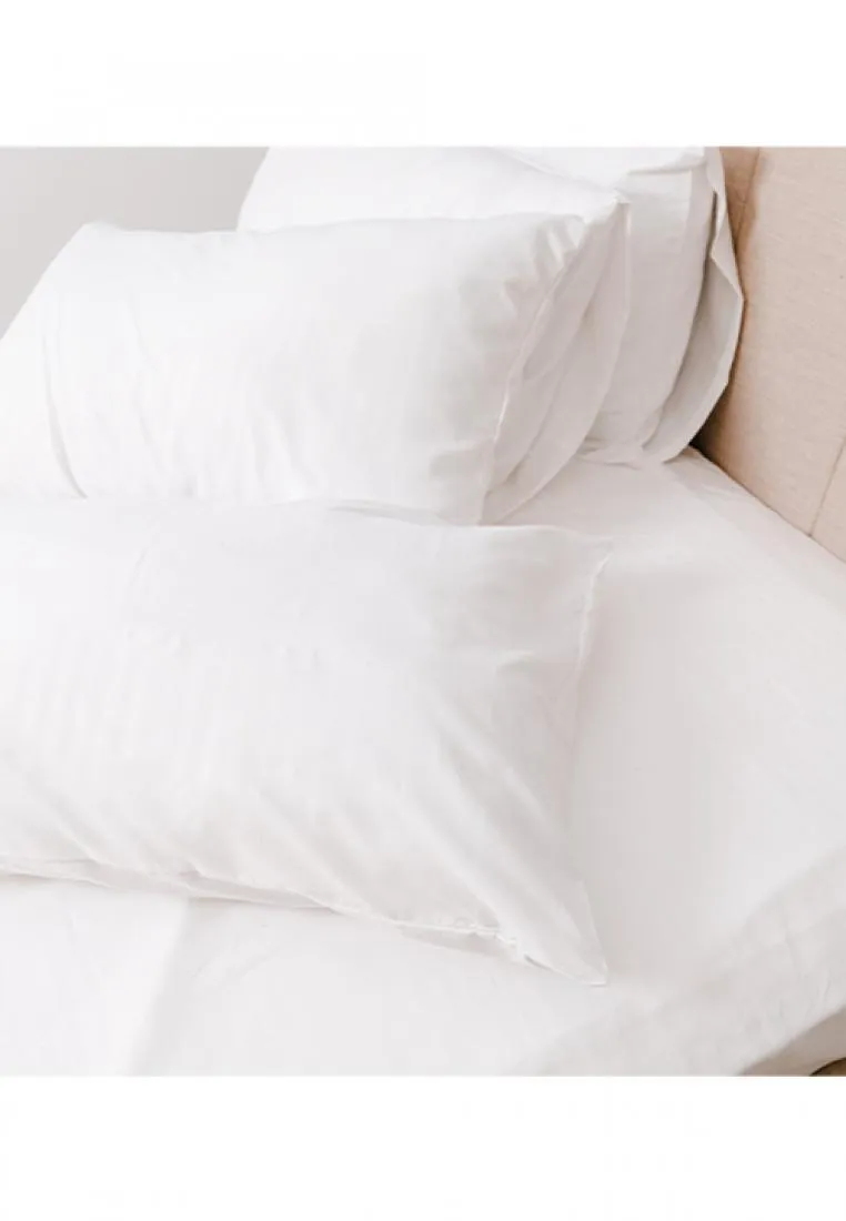 Jacquard Stripes Bedsheet Fitted Sheet - Twin with 1pc Flat Sheet and 2pc Pillow Case