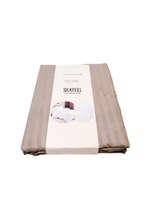 Jacquard Stripes Bedsheet Fitted Sheet - Twin with 1pc Flat Sheet and 2pc Pillow Case