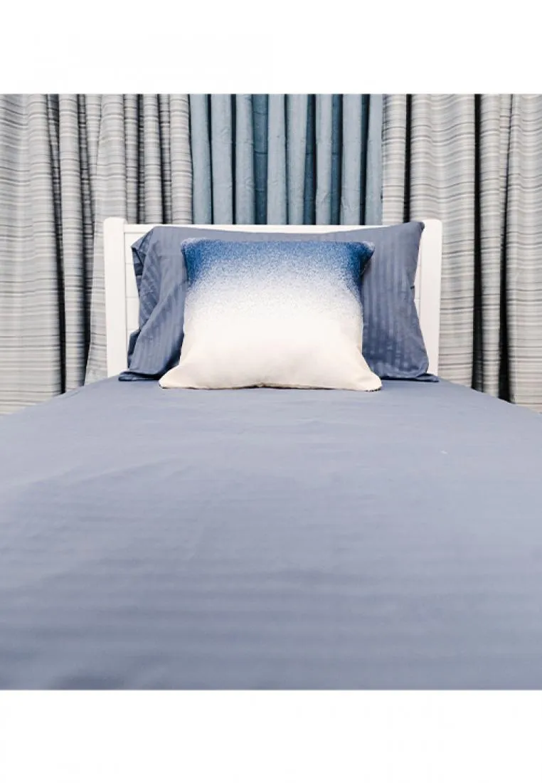 Jacquard Stripes Bedsheet Fitted Sheet - Twin with 1pc Flat Sheet and 2pc Pillow Case