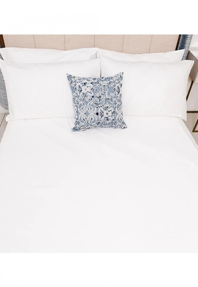 Jacquard Stripes Bedsheet Fitted Sheet - Twin with 1pc Flat Sheet and 2pc Pillow Case