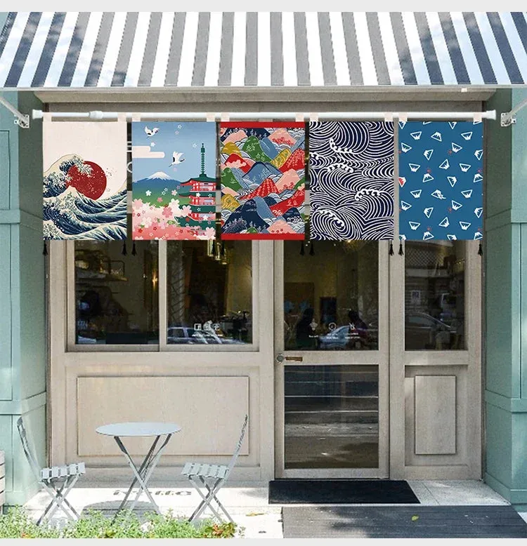 Japanese Style Small Hanging Curtain Kitchen Doorway Flag Curtain Izakaya Hanging Household Partition Curtain