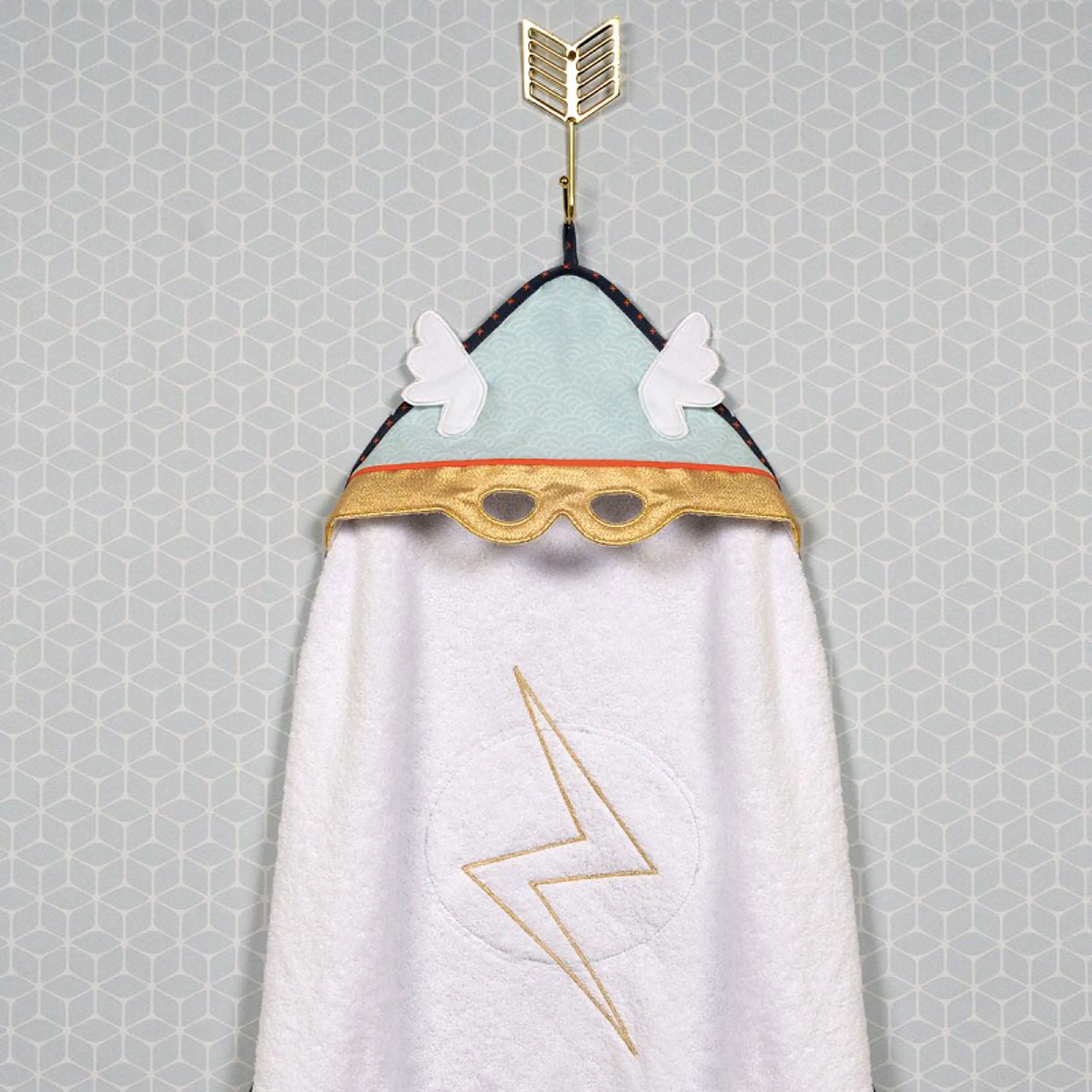 Little Crevette Hooded Towel Superheros