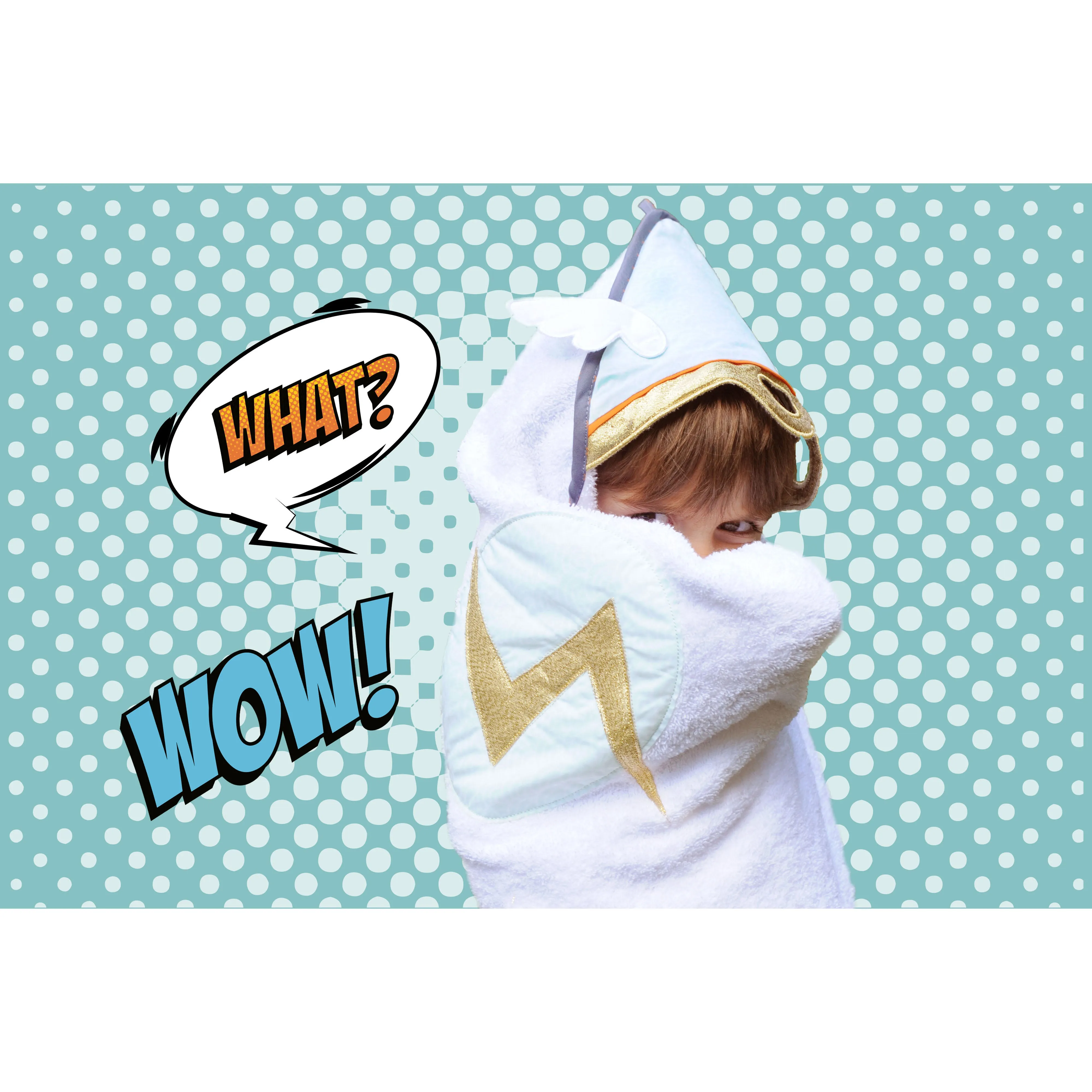Little Crevette Hooded Towel Superheros