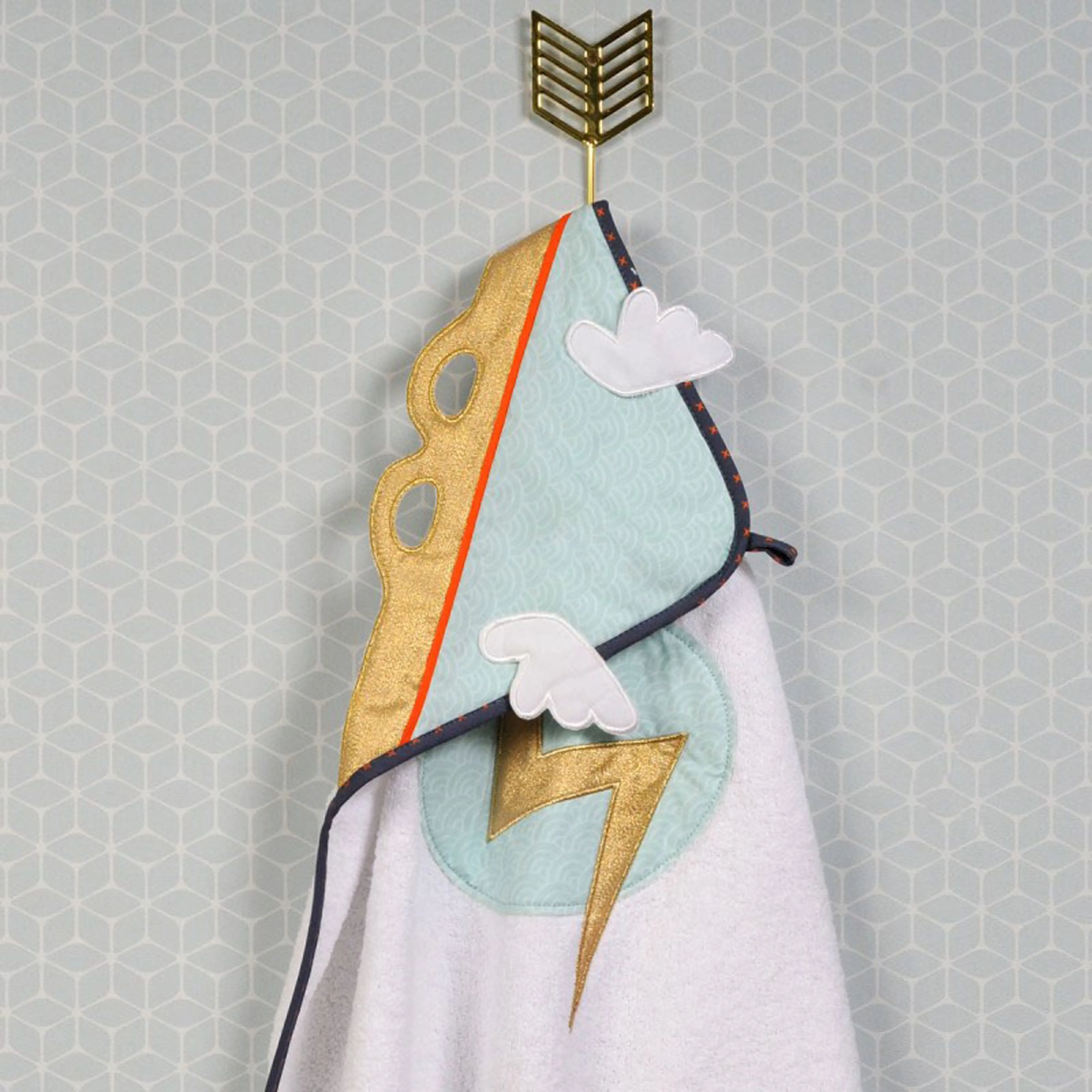 Little Crevette Hooded Towel Superheros
