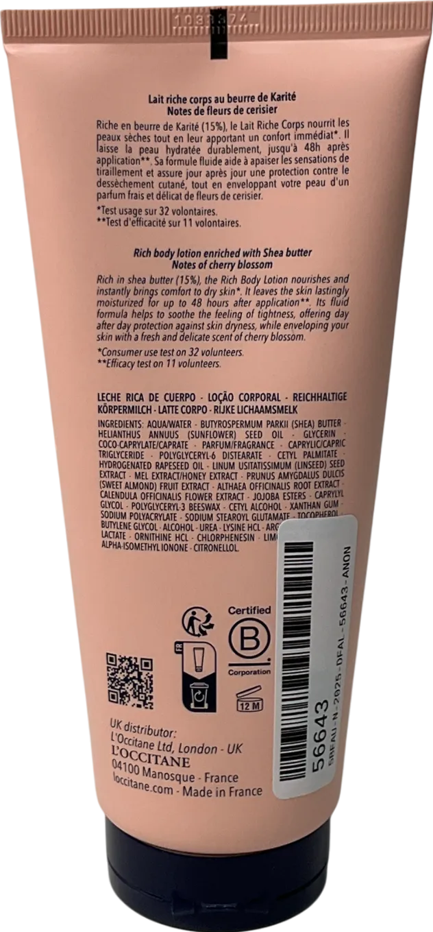 Loccitane Shea Body Lotion 200ml