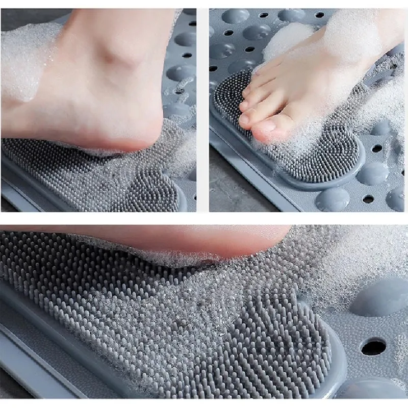 Mauvelous Pink Nonslip Foot Massager & Exfoliator Shower Mat