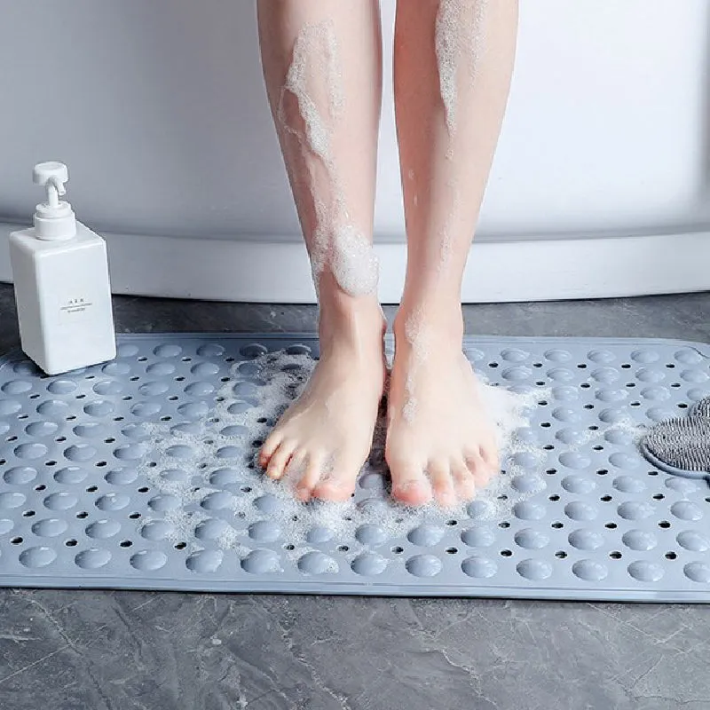 Mauvelous Pink Nonslip Foot Massager & Exfoliator Shower Mat