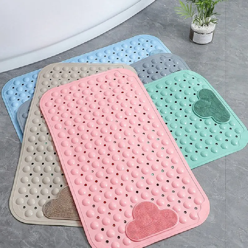 Mauvelous Pink Nonslip Foot Massager & Exfoliator Shower Mat