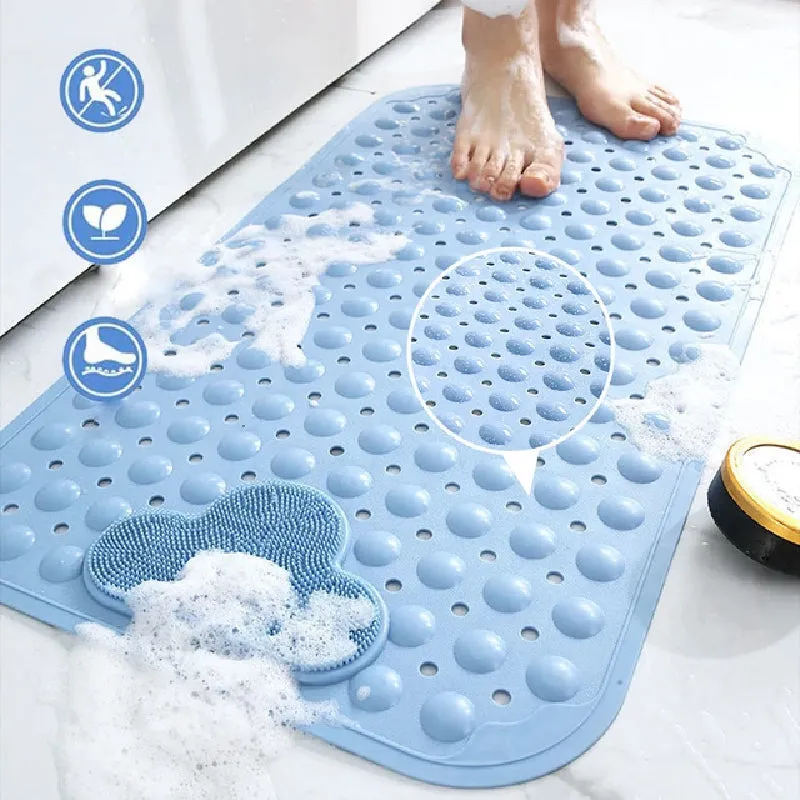 Mauvelous Pink Nonslip Foot Massager & Exfoliator Shower Mat