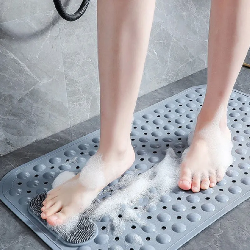 Mauvelous Pink Nonslip Foot Massager & Exfoliator Shower Mat