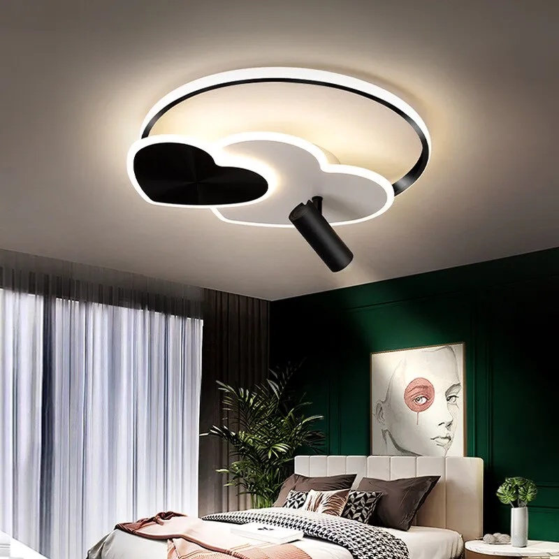 Modern heart-shaped LED spotlight ceiling light bedroom study led light ceiling children&#39;s room indoor lighting fixtures lamps
