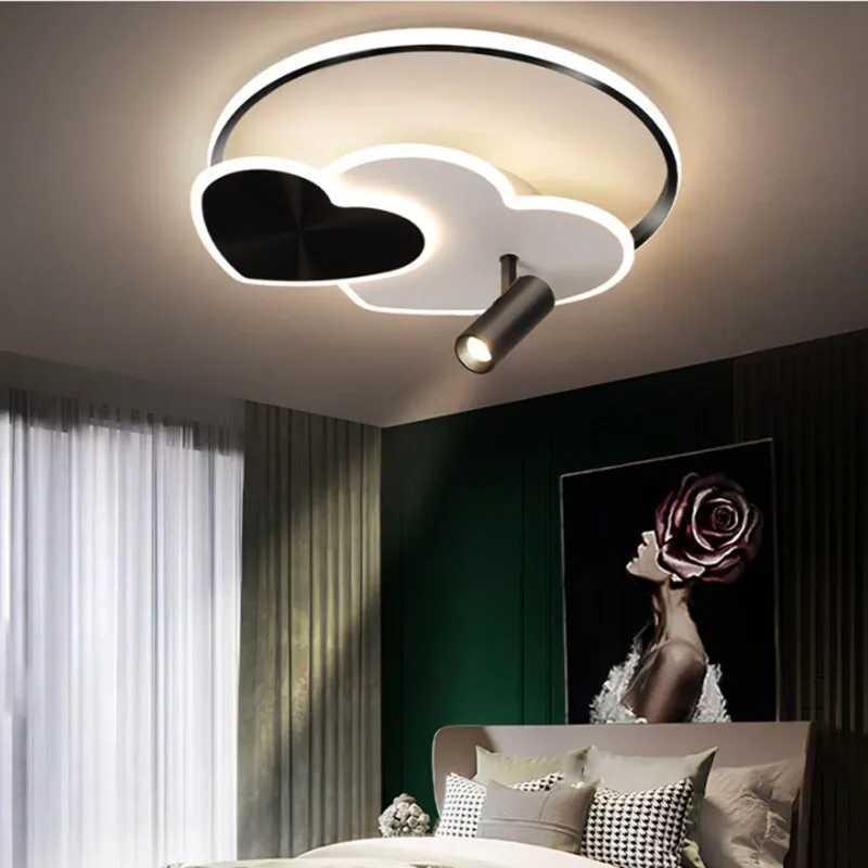 Modern heart-shaped LED spotlight ceiling light bedroom study led light ceiling children&#39;s room indoor lighting fixtures lamps
