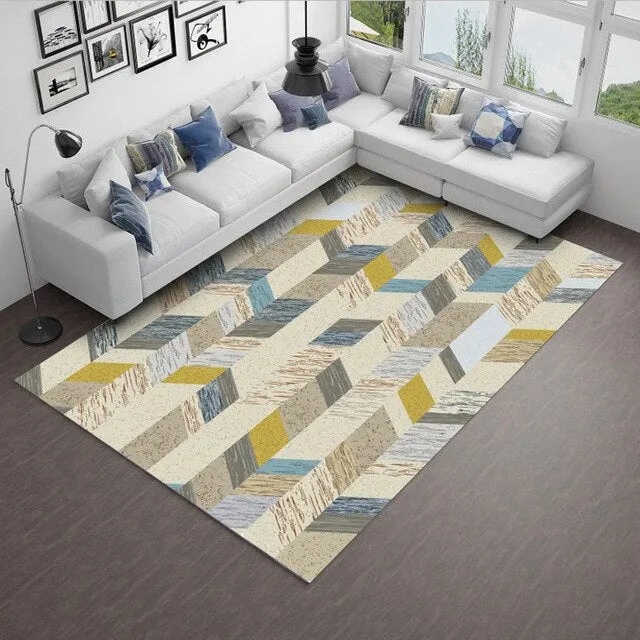 Modern Simple Art Large Bathroom Mat Bathroom Carpet Bath Rug Mat Water Absorption Floor Mat Sofa Rugs Livingroom Carpet Pads