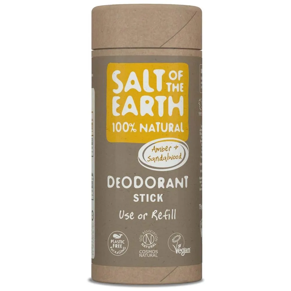 Salt of The Earth Natural Deodorant Stick Tube - Amber & Sandalwood