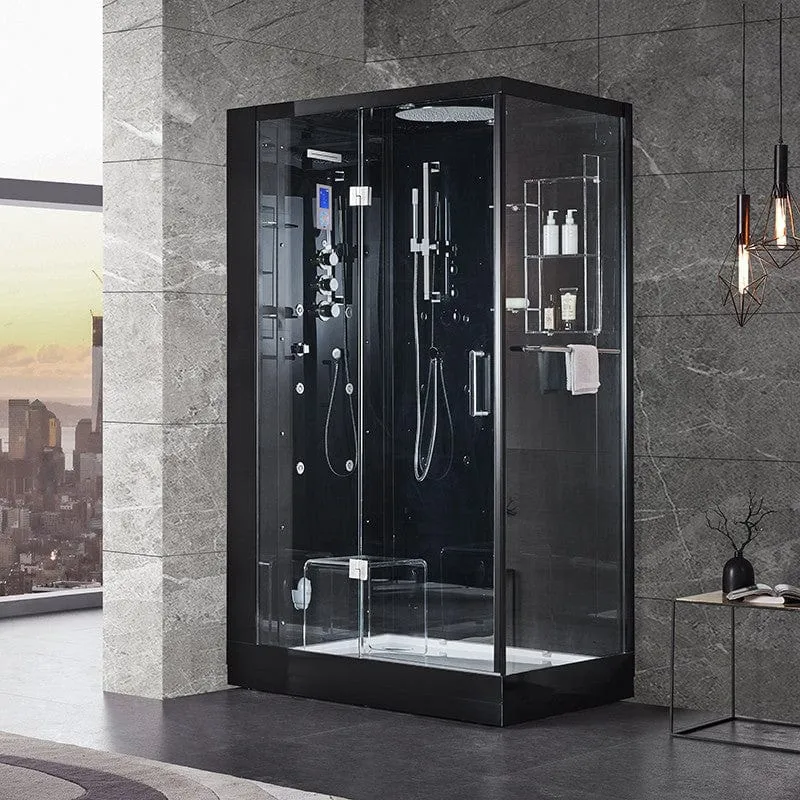 Sauna Hammam HAMMAM SHOWER CABIN DUO ARCHIPEL® PRO 120G BLACK (120X85CM) - 2 PLACES - MK53019691