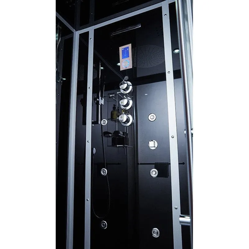 Sauna Hammam HAMMAM SHOWER CABIN DUO ARCHIPEL® PRO 145D BLACK (145X95CM) - 2 PLACES - MK53019698