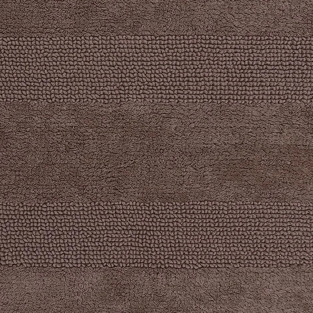 Splendid Striped Soft Plush Cotton Bath Rug 22" X 60" Stone by Castle Hill London
