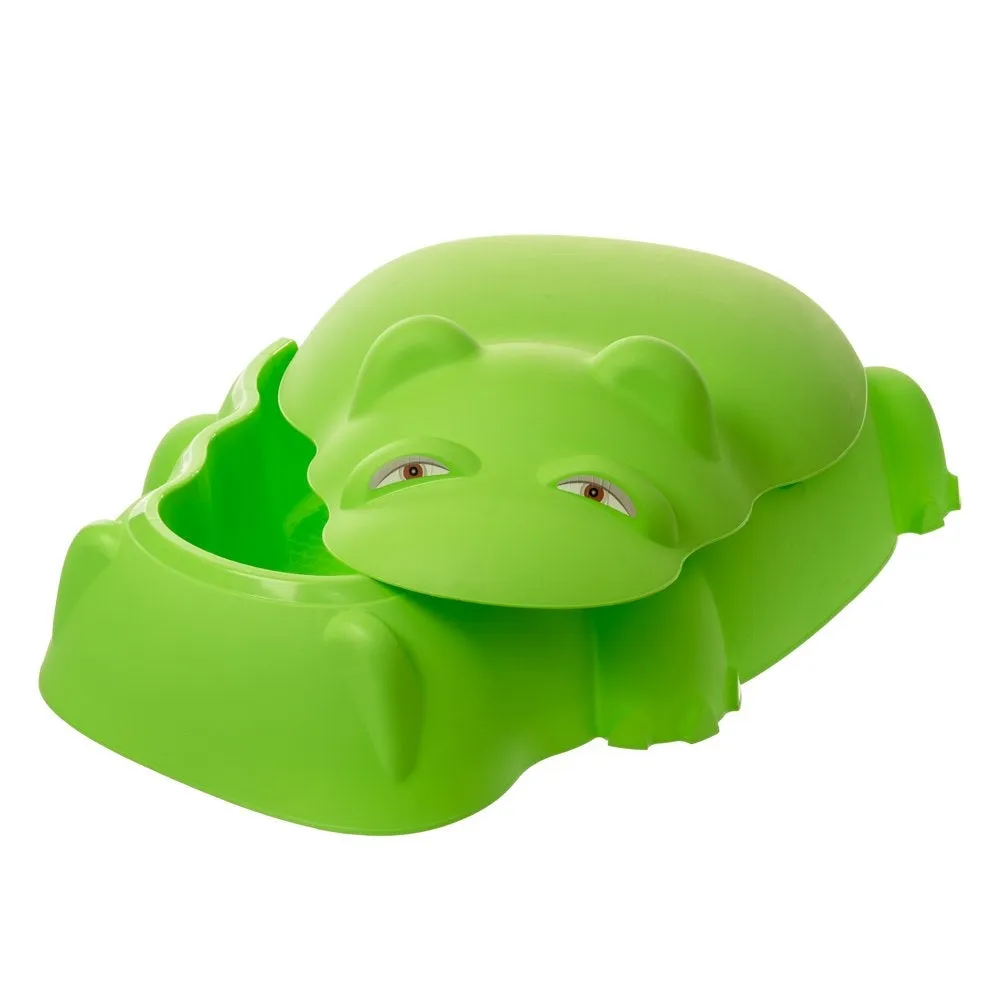 Starplay Hippo Pool/Sandpit With Cover - Green