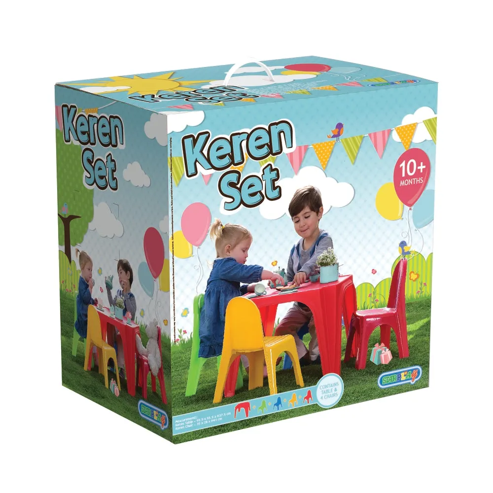 Starplay Keren Set: 1 Table & 4 Chairs