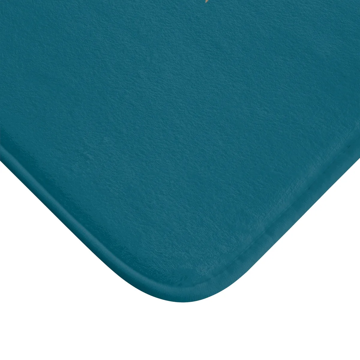 Teal Blue Motivational Bath Mat, "Everything Whale Be Alright", Inspirational Quote Bath Mat- Printed in USA