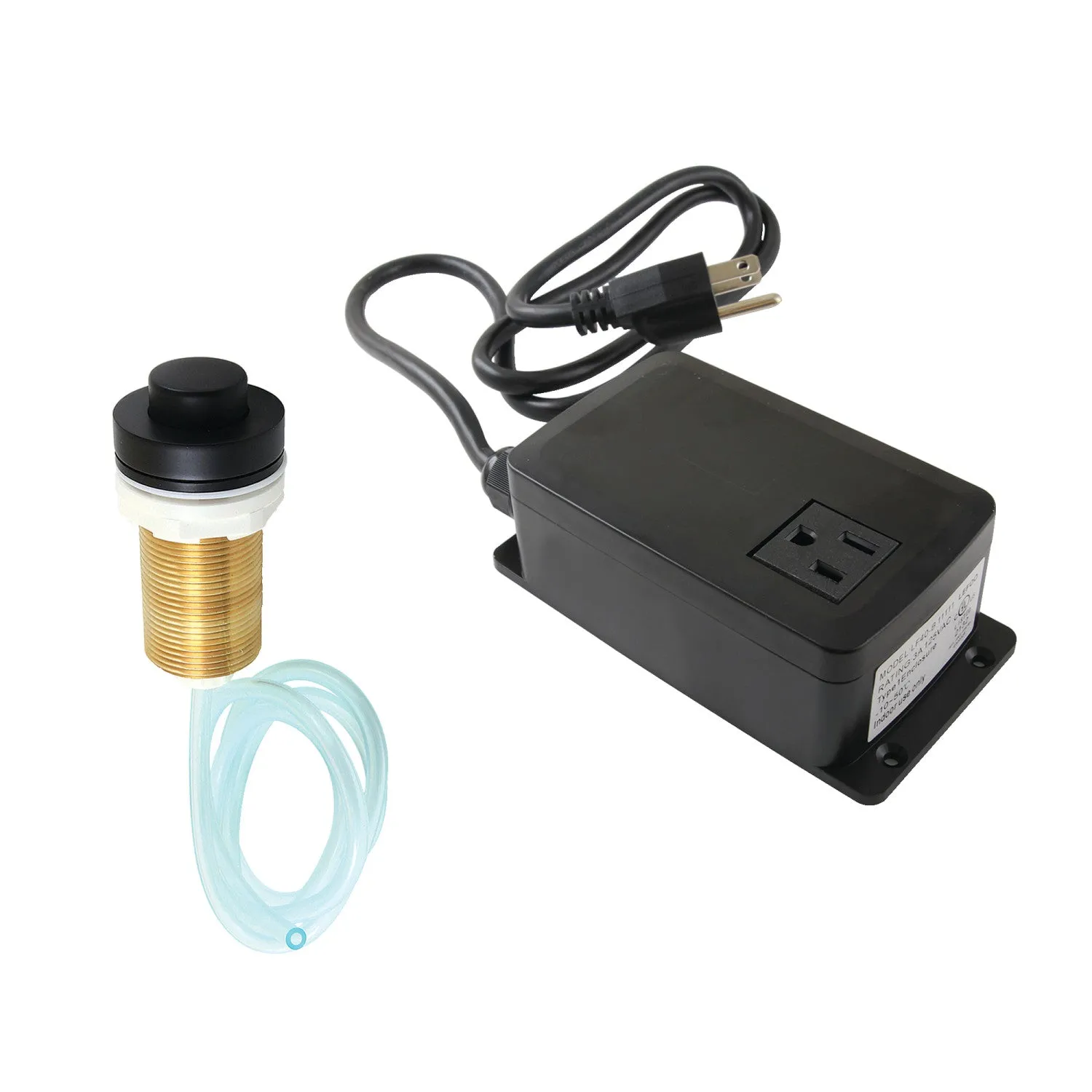 Trimscape KAMSK210 Single Outlet Garbage Disposal Air Switch Kit, Matte Black