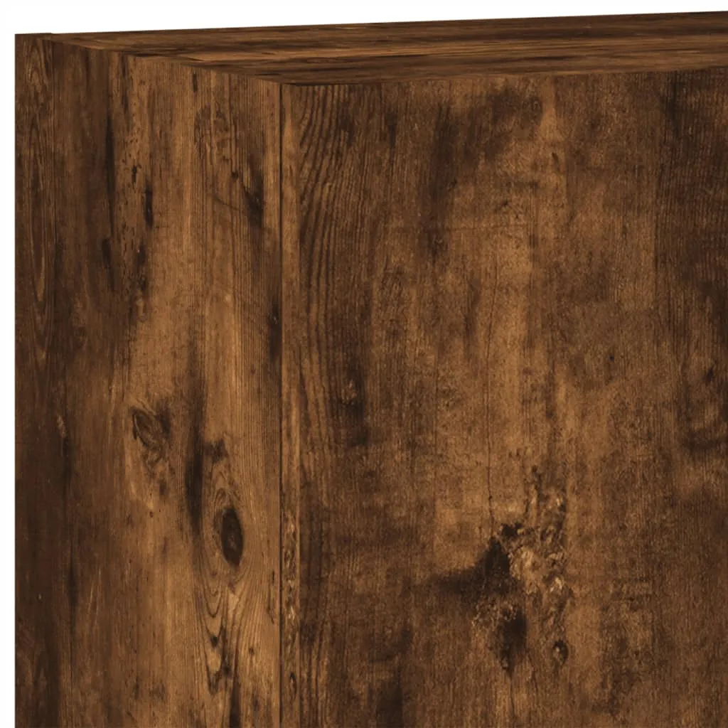 vidaXL TV Wall Cabinet Smoked Oak 40.5x30x60 cm Engineered Wood